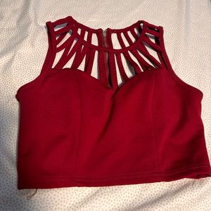 A’Gaci Red Cropped Top
